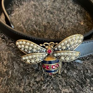 Gucci Queen Margaret leather, Bee belt